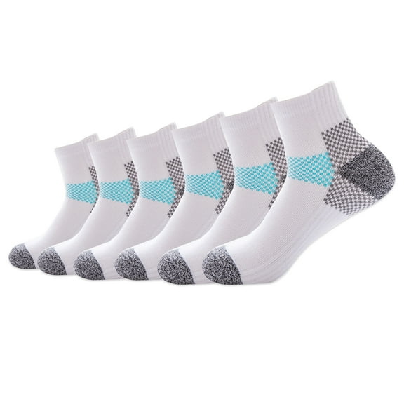 Hehanda 6 Pairs of Terry Bottom Thickened Sports Socks Men's Warm Casual Socks