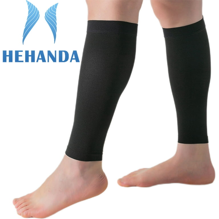 Highly Elastic Calf Compression Sleeves For Men & Women Calf Support Sleeves  Shin Splint Support, Footless Calf Compression Socks (Color : Black, Size :  Large) : : Health & Personal Care