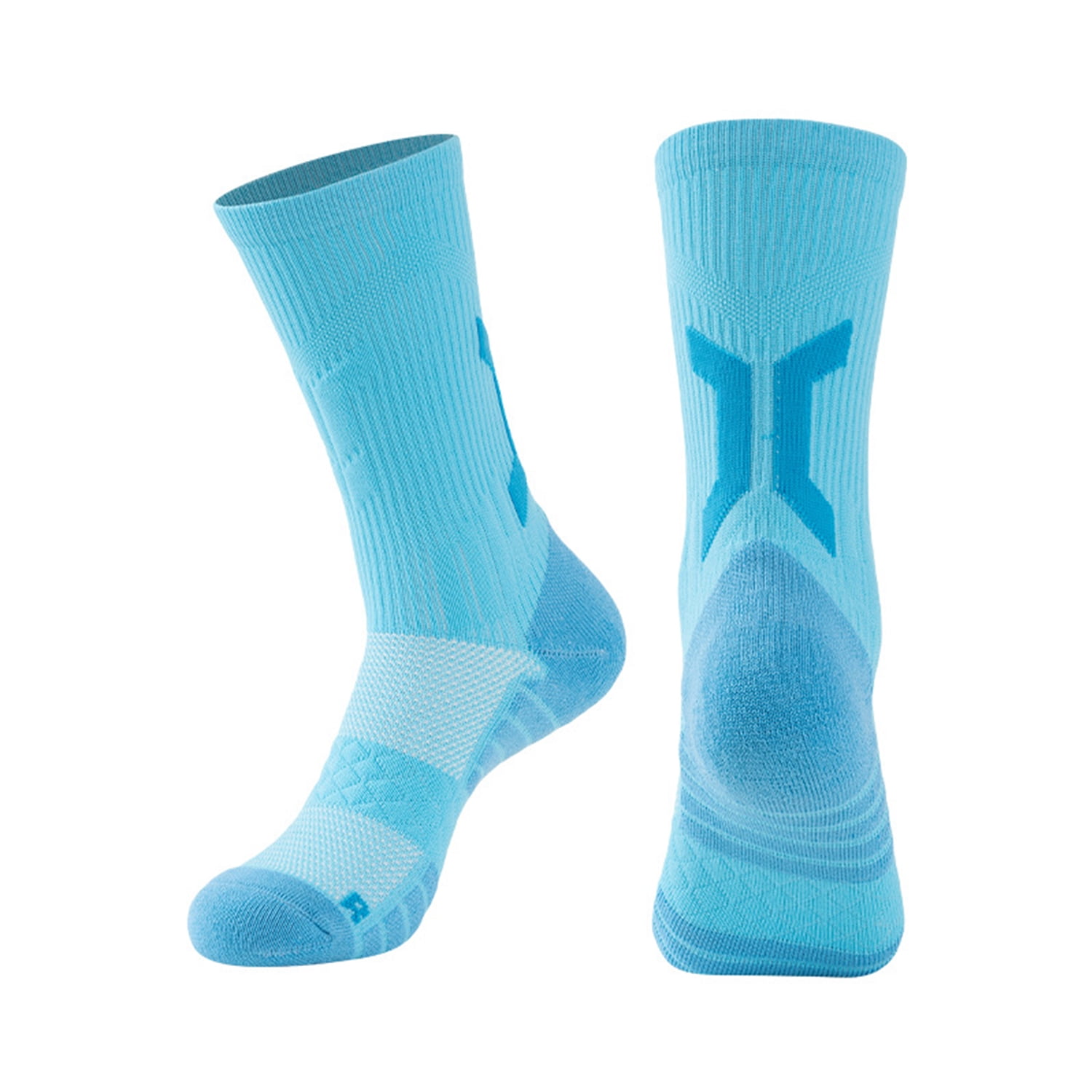 Fraobbg 4Pack Men s Performance Cotton Crew Socks Mid Calf Wicking Work and Sports for Basketball Hiking Walmart