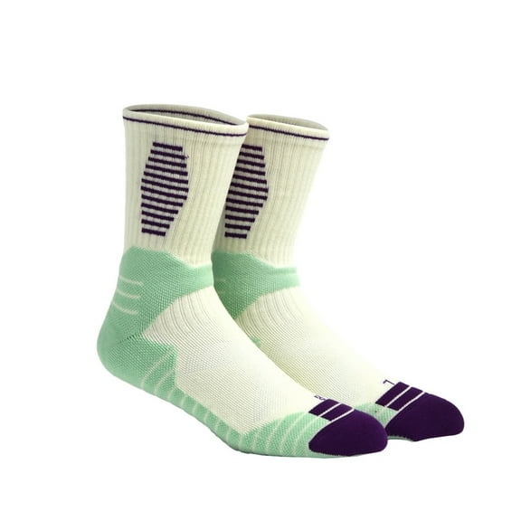 Hehanda Men's Professional Mid-Calf Basketball Socks - Thickened Towel Bottom Athletic Socks