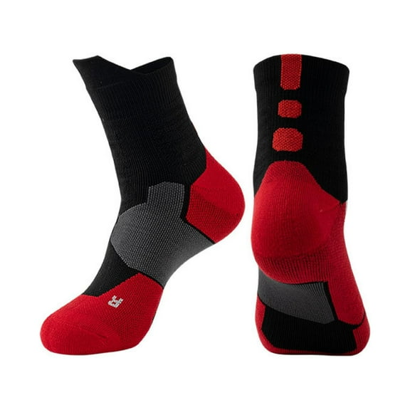 Hehanda Sweat-Absorbing and Breathable Sports Socks Mid-Calf Basketball Socks
