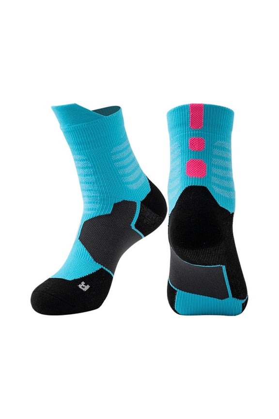 Hehanda Sweat-Absorbing and Breathable Sports Socks Mid-Calf Basketball Socks
