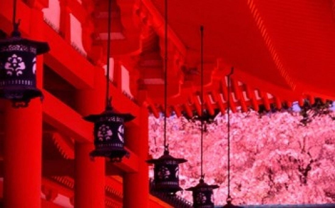 Heian Shrine in Spring Shinto Kyoto Japan Canvas Art - Shin Terada DanitaDelimont (36 x 24)