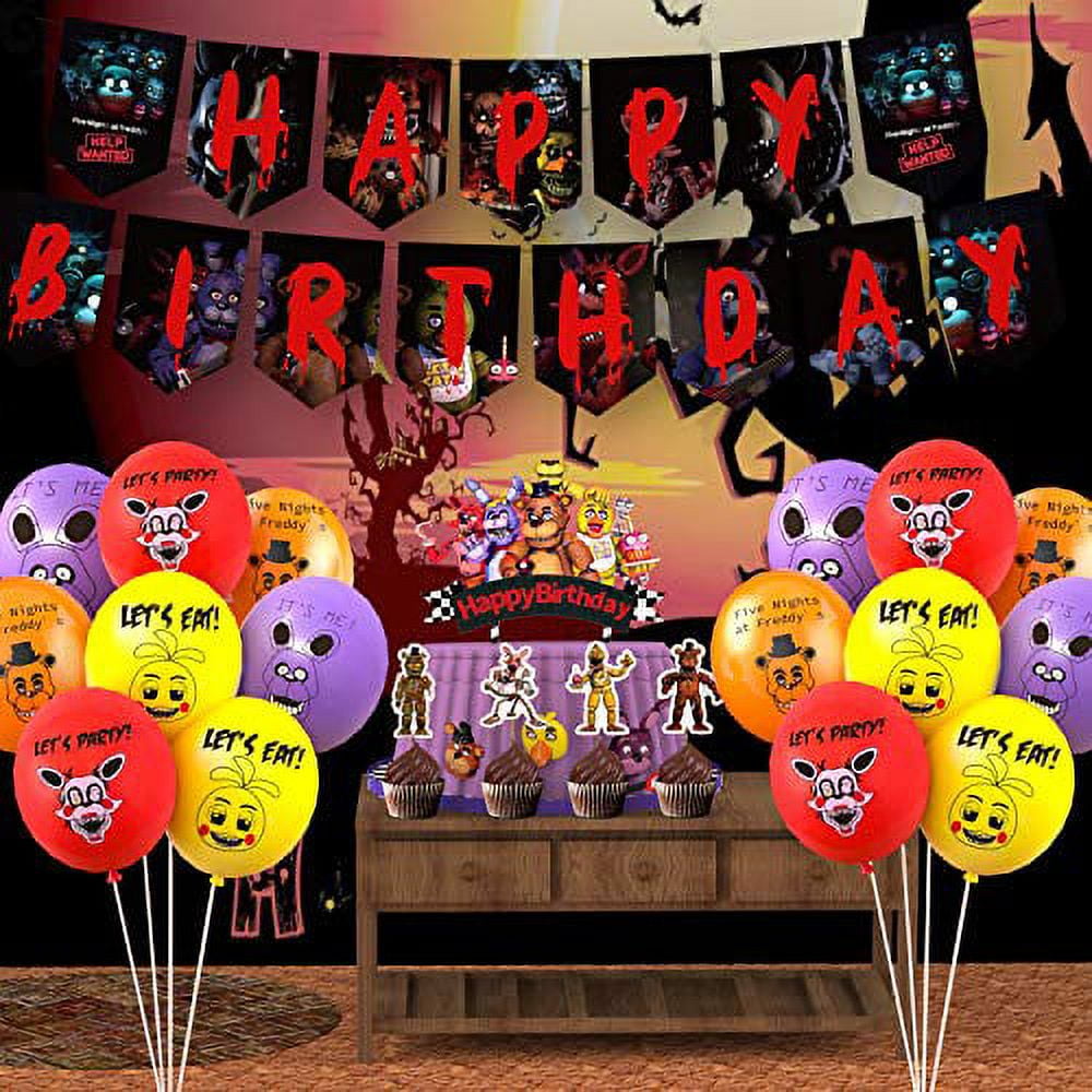 FNAF Five Nights Horrible Birthday Decoration Balloon Banner