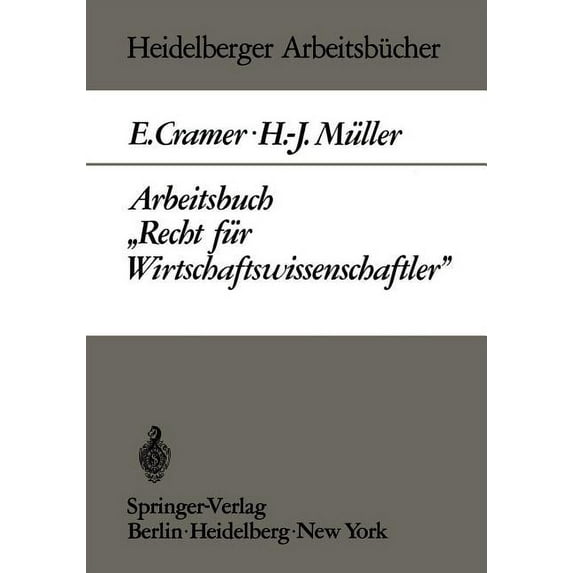 Heidelberger Arbeitsbücher Arbeitsbuch "Recht Für Wirtschaftswissenschaftler", Book 4, (Paperback)