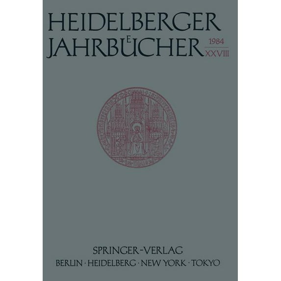 Heidelberger Jahrbücher Heidelberger Jahrbücher, Book 28, (Paperback)