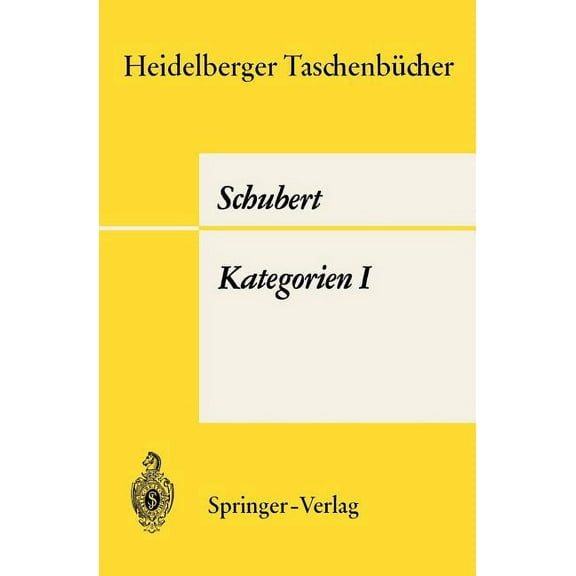Heidelberger Taschenbcher Kategorien I, Book 65, (Paperback)