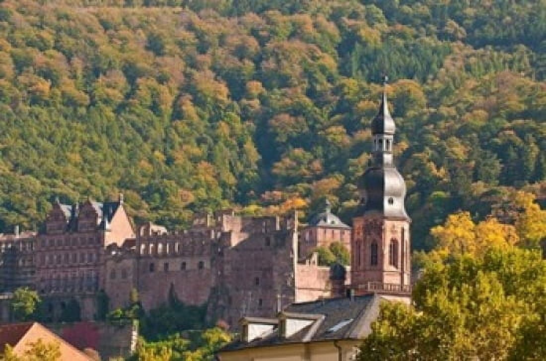 Heidelbergs Old Town Germany Canvas Art - Michael DeFreitas DanitaDelimont (36 x 24)