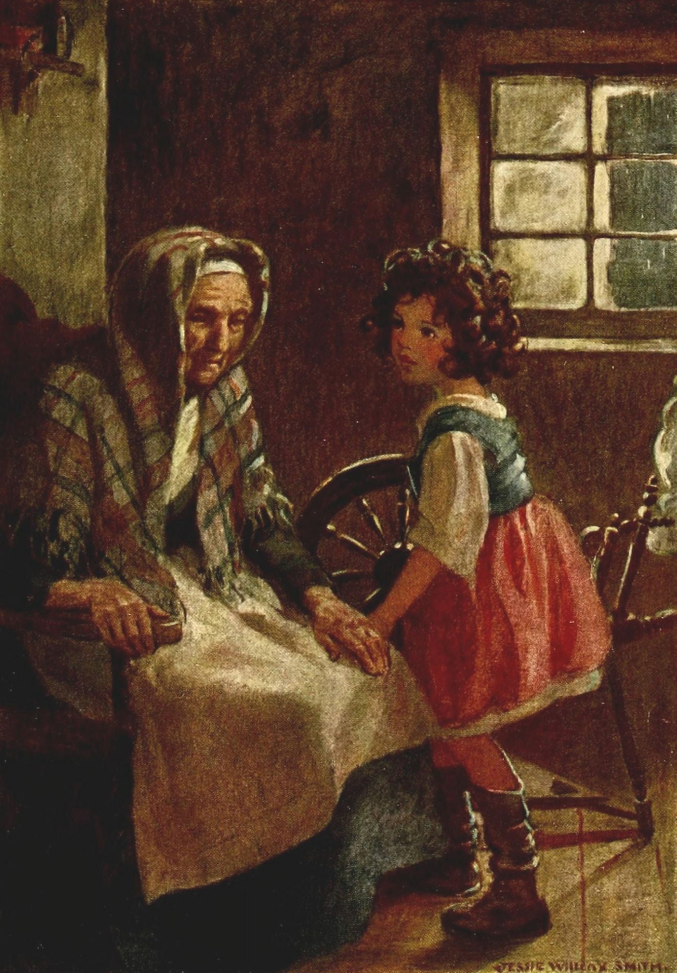 Heidi 1922 Are you Heidi Canvas Art - Jessie Willcox Smith (24 x 36)