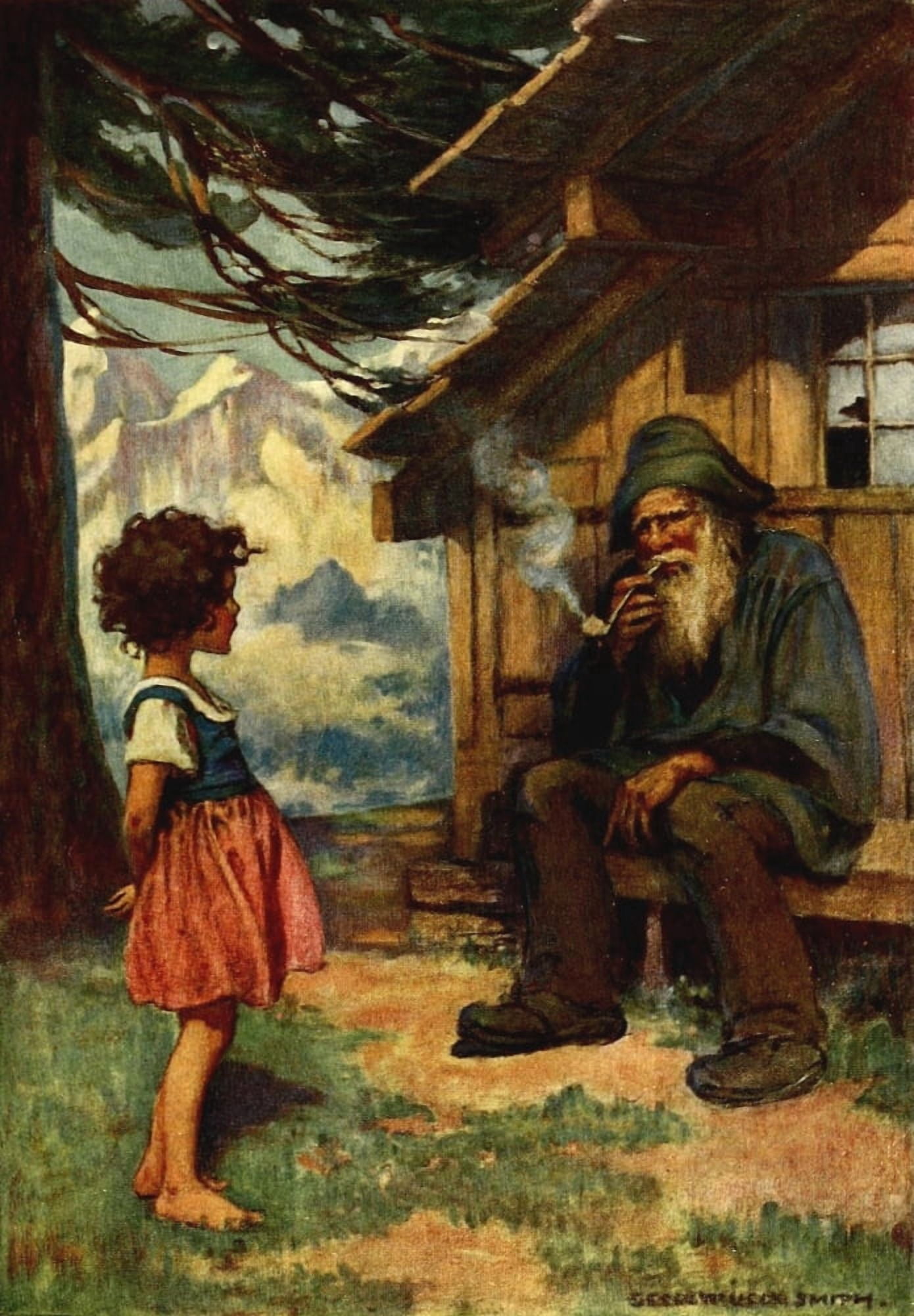 Heidi 1922 I want to see inside Canvas Art - Jessie Willcox Smith (18 x 24)