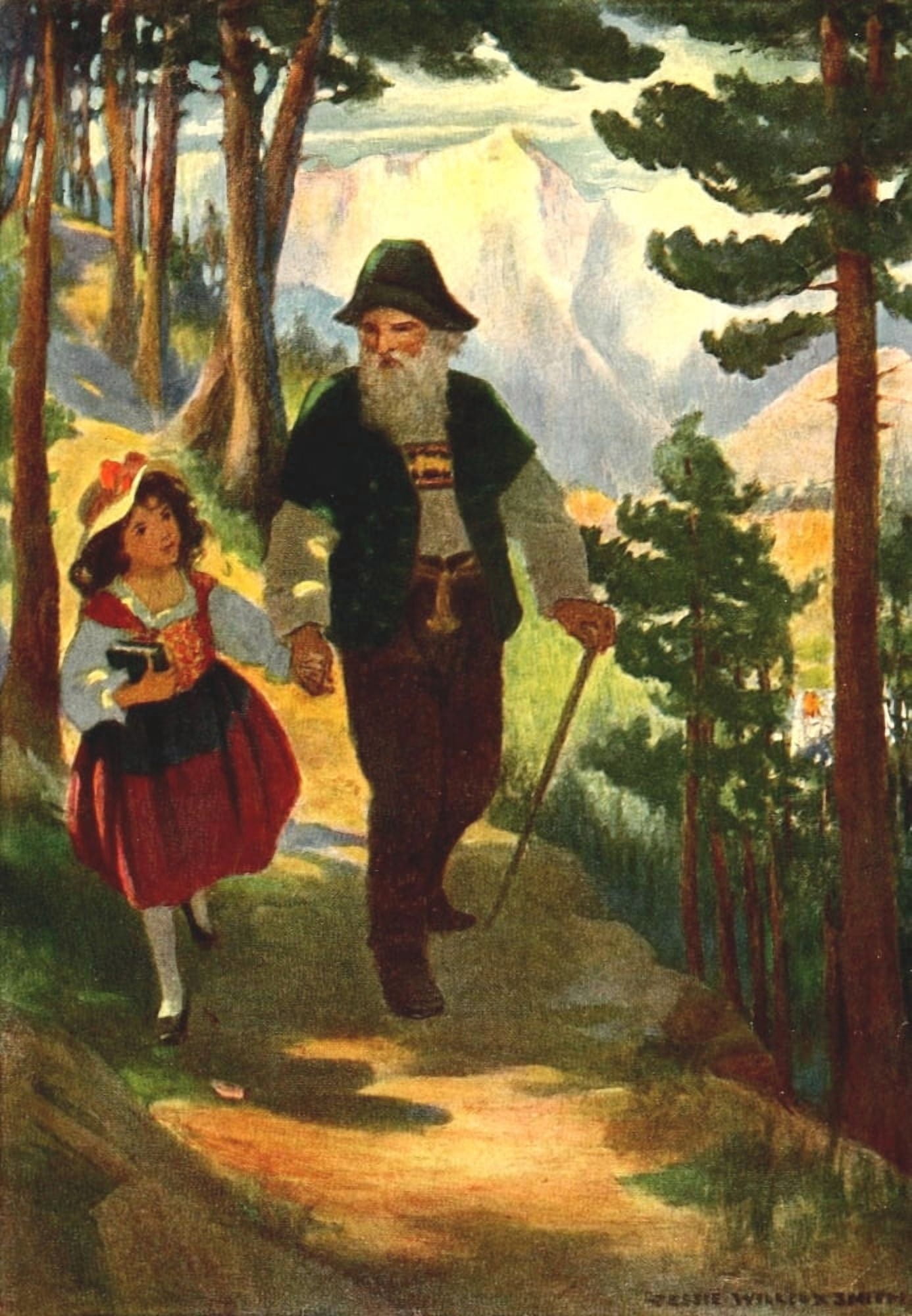 Heidi 1922 The bells were ringing Canvas Art - Jessie Willcox Smith (24 x 36)