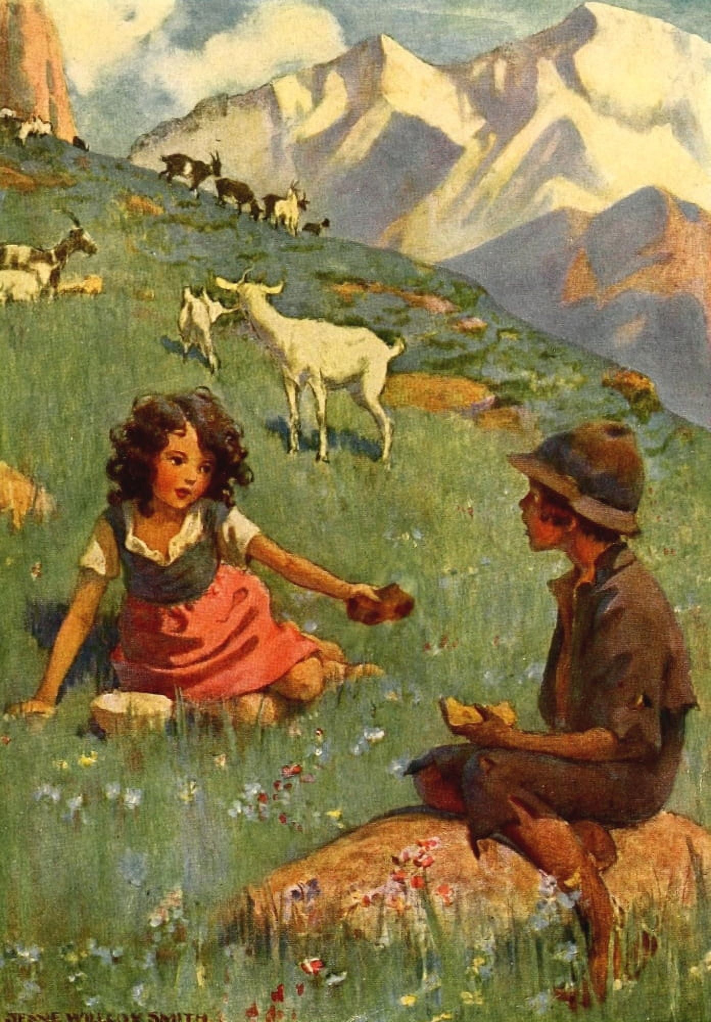 Heidi 1922 You can have it I have plenty Canvas Art - Jessie Willcox Smith (18 x 24)