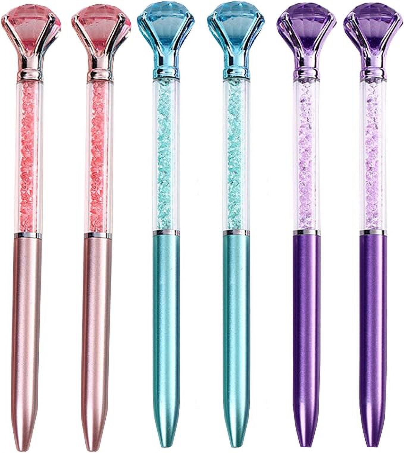  WEMATE Pink Pens, 8Pcs Ballpoint Pens Set,Ballpoint Pen Bling  for Women,Girly Pens,Black & Blue Ink Ball Point Pen Gifts for Wedding  Bridesmaid Office Pink School Supplies (Pink) : Office Products