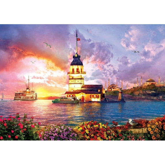 Heidi Art Puzzle The Maiden's Tower 1000 Piece Jigsaw Puzzle