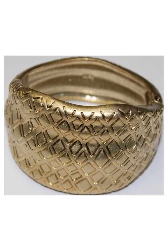 Animal Instinct Hinged Bangle Bracelet Goldtone Average J263117