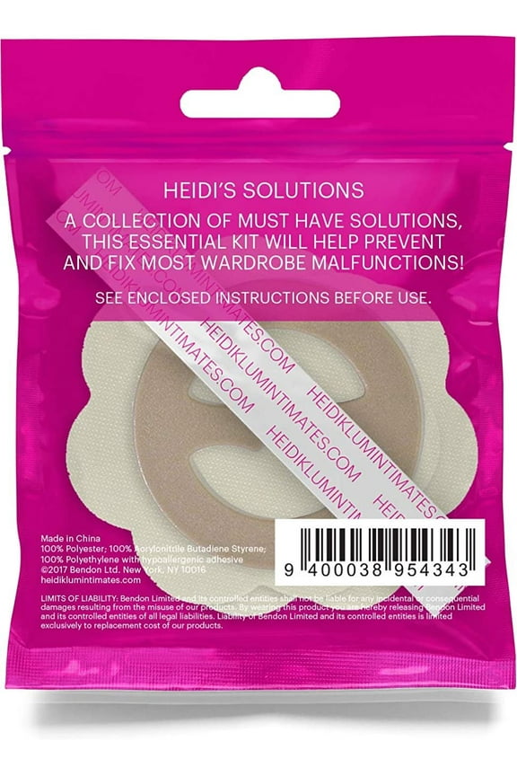 Intimates Solutions Starter Kit - Dressing Tape Strips, Disposable Nipple Covers & Bra Converter Clip - Assorted, One Size
