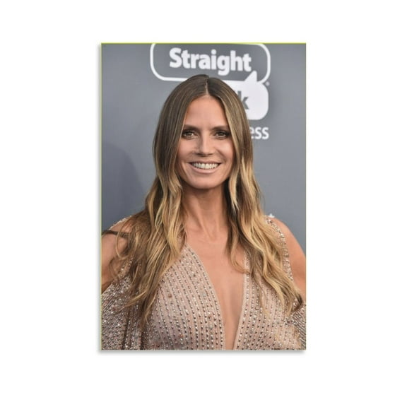 Heidi Klum Super Model Poster Photo Artistic (50) Print Photo Art Painting Canvas Poster Home Decorative Bedroom Modern Decor Posters Gifts 12x18inch(30x45cm)