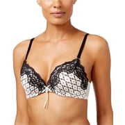 Heidi Klum White Smooth Satin & Lace Subtle Lift Contour Underwire Bra Womens 36DD