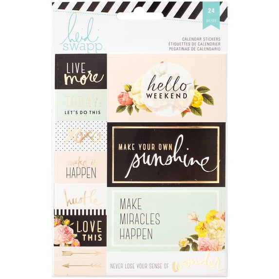 Heidi Swapp Memory Planner Calendar Stickers 2/Sheets- , Pk 3, Heidi Swapp