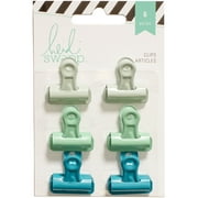 Heidi Swapp Bulldog Clips 1" 6/Pkg-Greens