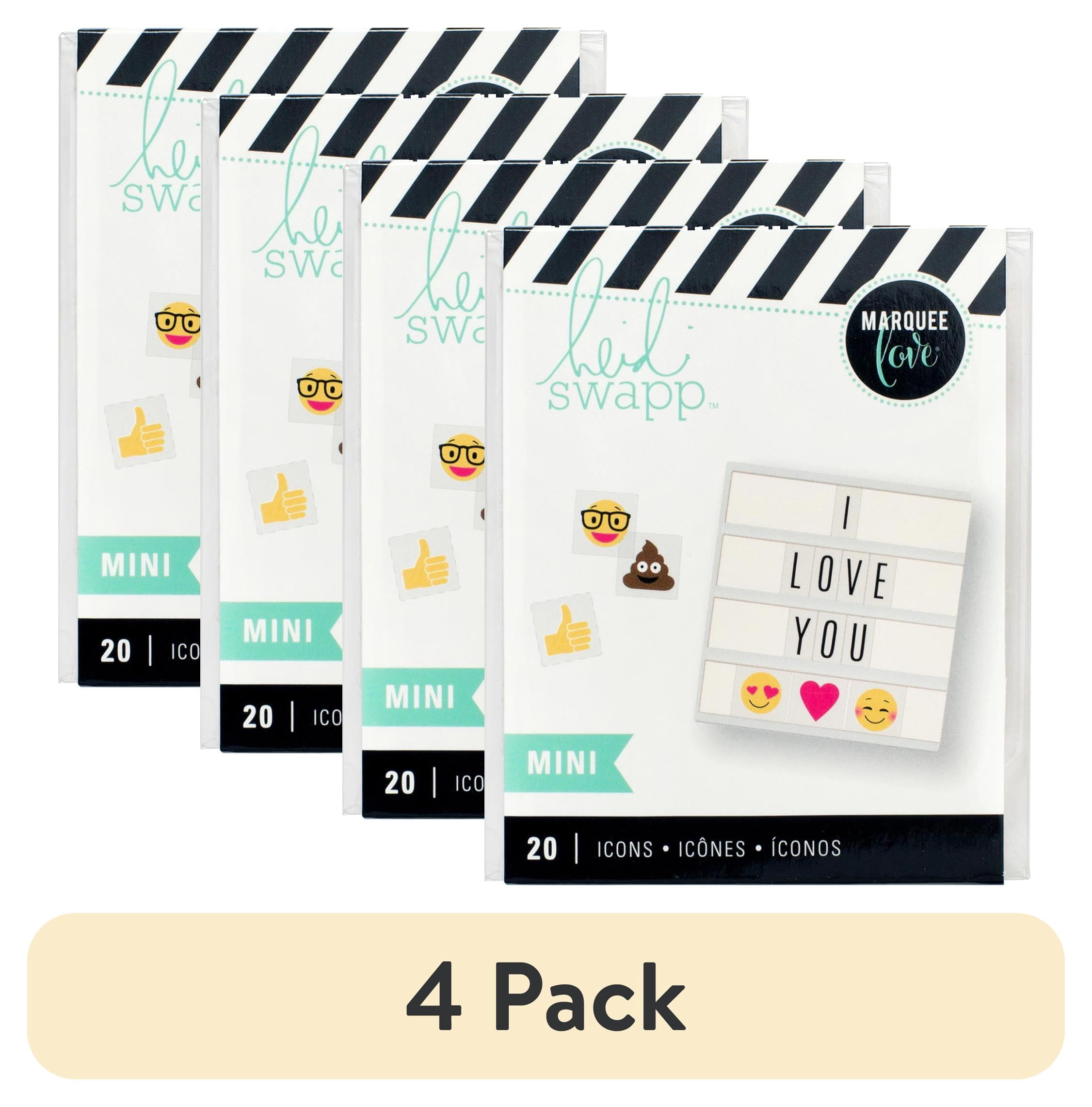 (4 pack) Heidi Swapp Lightbox Mini Inserts: Emoji Icons, 20 pack ...