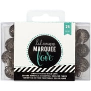 Heidi Swapp Marquee Love Bulb Caps, .75", 24pk, Etched Gray