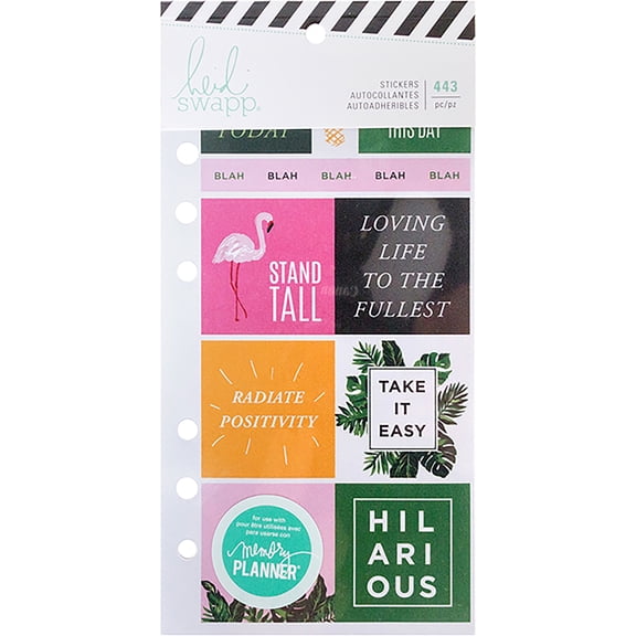 Heidi Swapp Memory Planner Cardstock Stickers-Fresh Start, Tropical