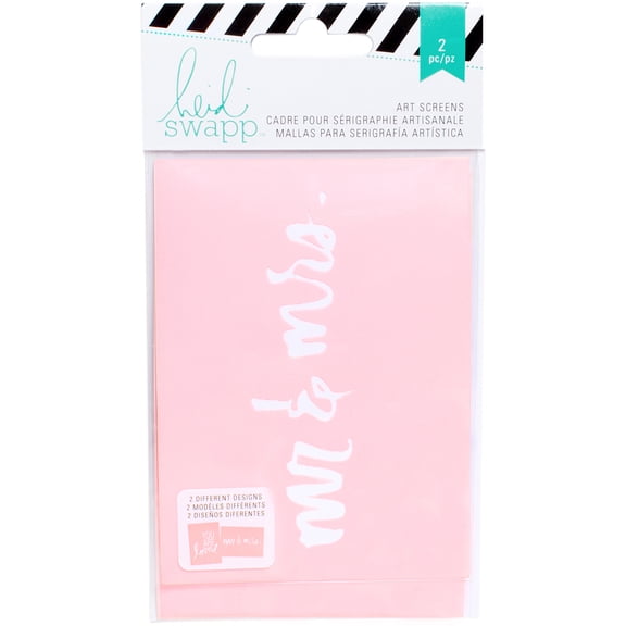 Heidi Swapp Art Screens/Stencils 3"X4" 2/Pkg-Mr. & Mrs.