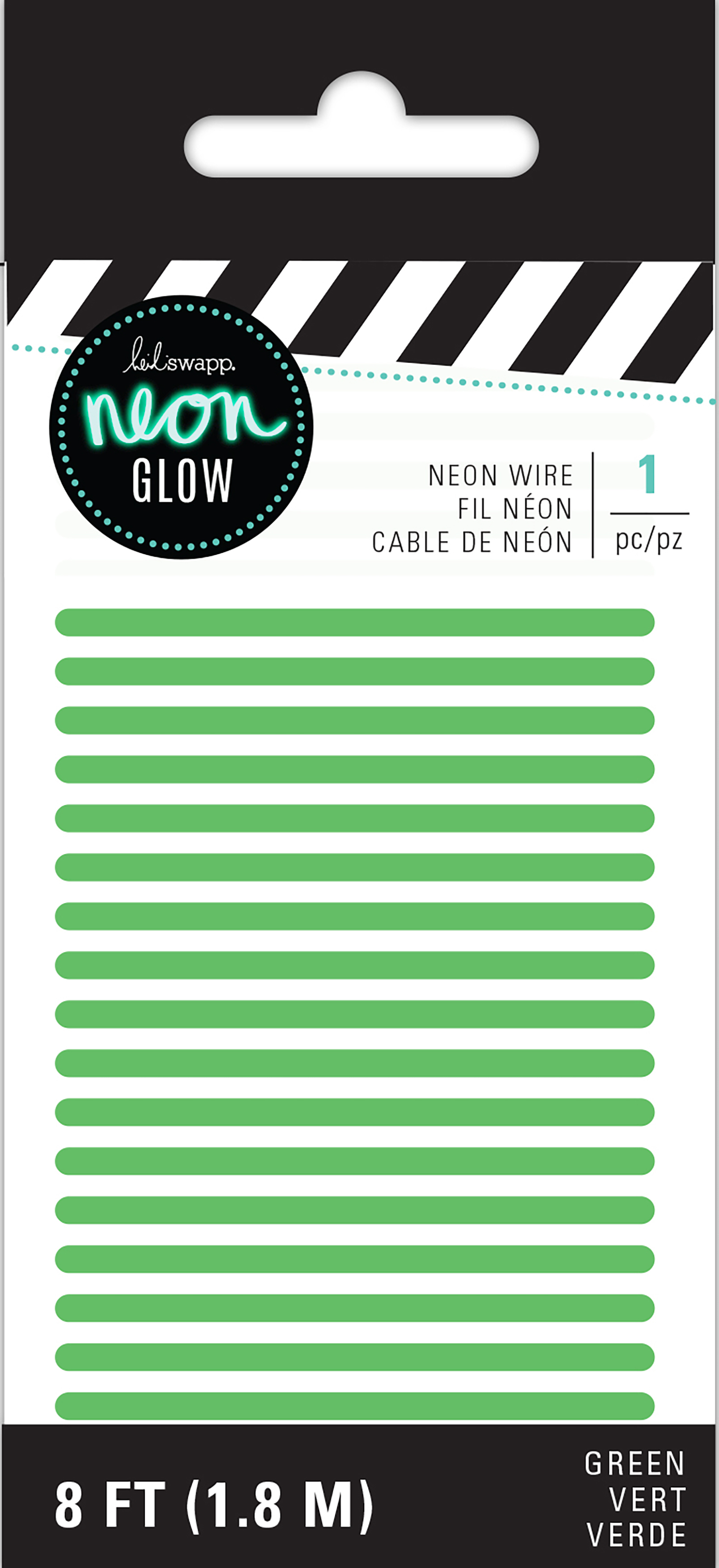 Heidi Swapp Neon Glow Wire 8'-Green