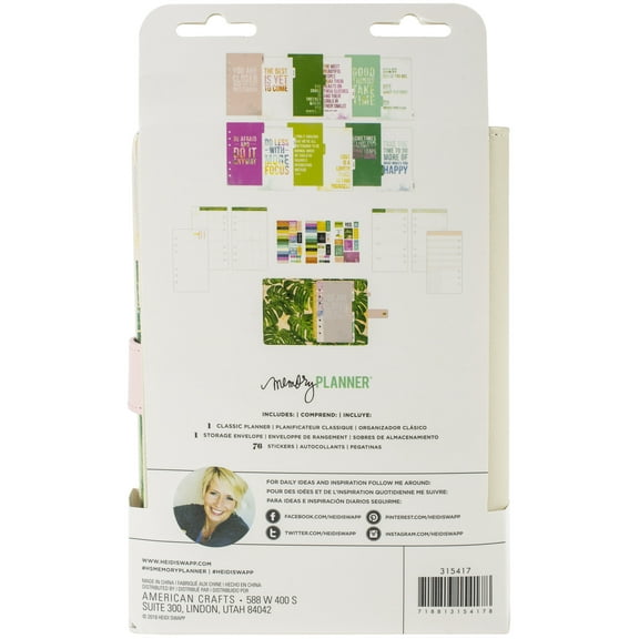 Heidi Swapp Personal Planner 6"X10"-Art Walk - Monthly Blank Pages