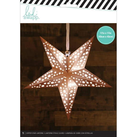 Heidi Swapp Star Paper Lantern-Copper/Medium, Pk 3, Heidi Swapp