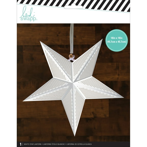 Heidi Swapp Star Paper Lantern-White/Large, Pk 3, Heidi Swapp