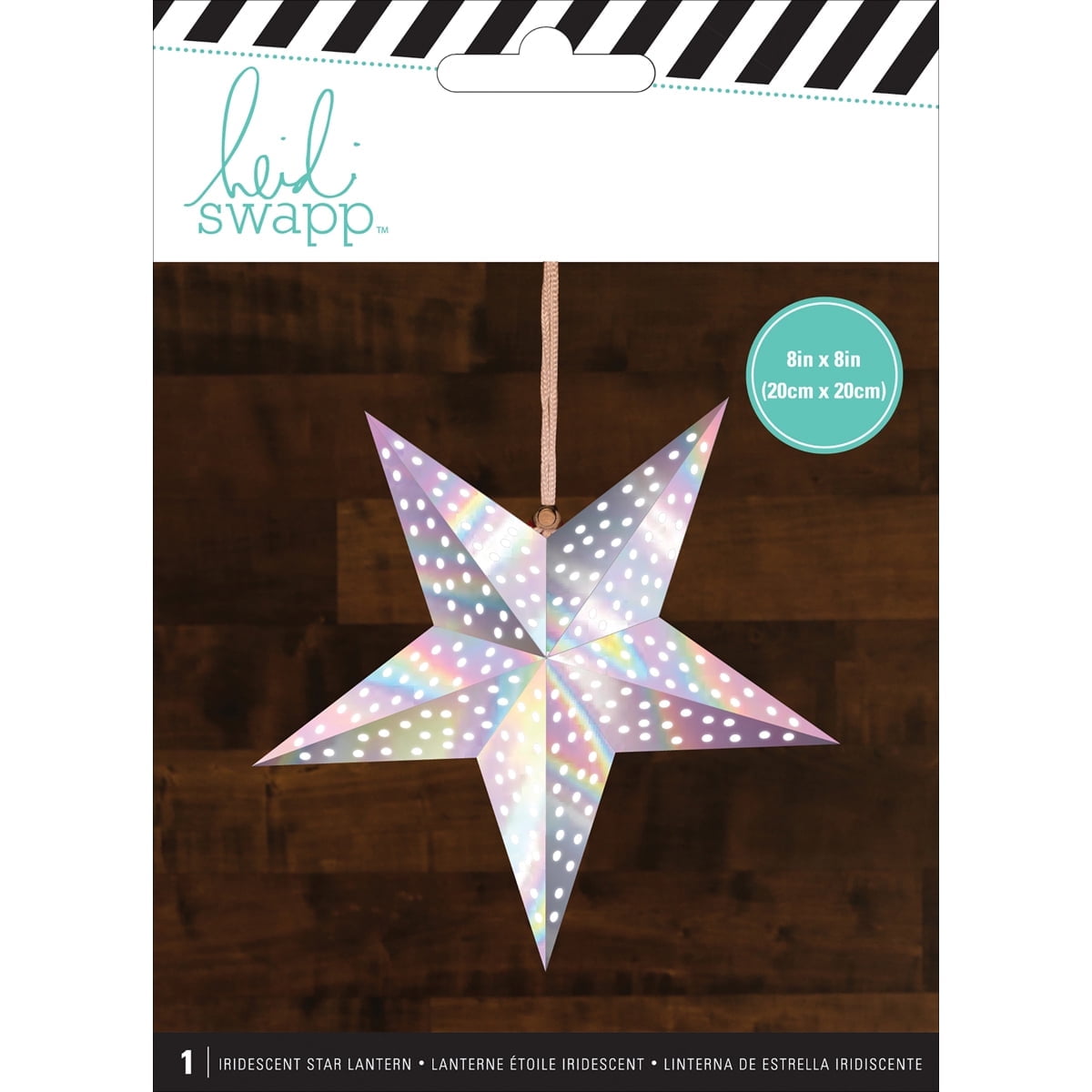 Heidi Swapp Star Paper Lantern-iridescent/small