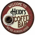 thumbnail image 1 of Heidi's Coffee Bar Round Metal Sign Kitchen Room Wall Decor 100140041243, 1 of 1