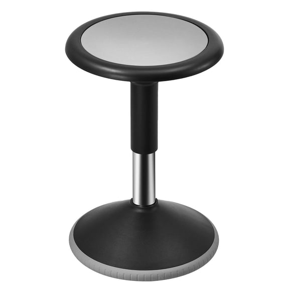 Height Adjustable 15.7 to 21.7 Inch Wobble Stool Active Chair PVC ABS Flexible Seating Improves Focus Posture for School Office Home Age 12 18 Black