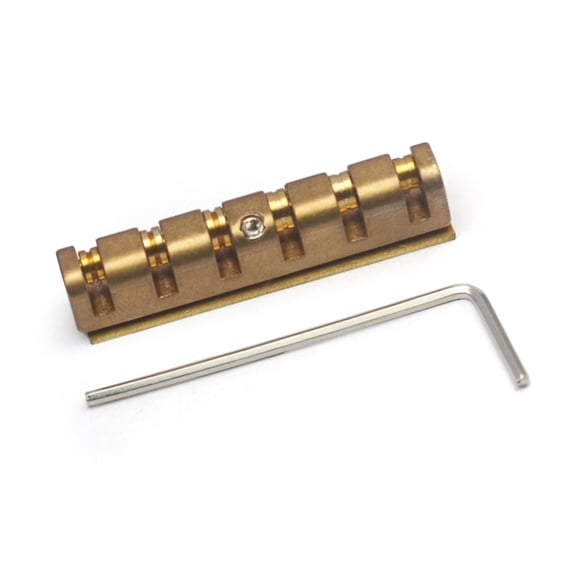 Height Adjustable Brass Roller Guitar Nut 6 String Electric Guitar Top Nut Music Instrument Parts Easy to Install