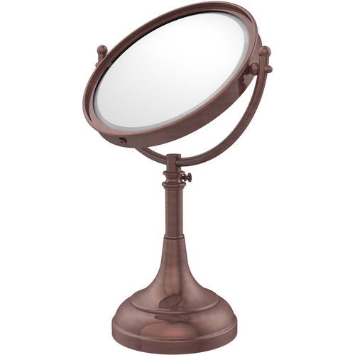 Height Adjustable 8 Inch Vanity Top Make-Up Mirror - Antique Copper / 5X