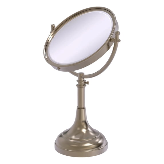 Height Adjustable 8 Inch Vanity Top Make-Up Mirror - Antique Pewter / 4X