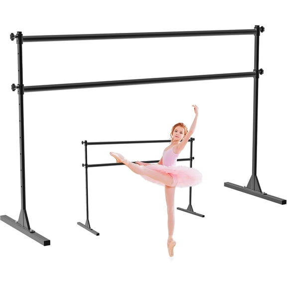 Height Adjustable Ballet Barre Freestanding Ballet Bar Heavy Duty Dance Bar Support Barre Movements Body Stretch Pull-ups, Sturdy Construction Never Fall Apart, Anti-Slip