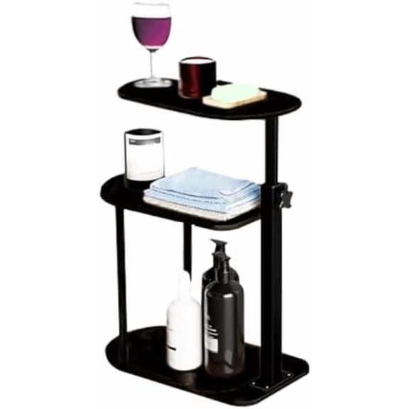 Height Adjustable Bamboo Bathtub Tray Table - 3 Tier Freestanding Bath Caddy Shelf for Tub,Bath Table Tray Tub Shelf for Luxury Spa Experience at Home$$Home Decor, Kitchen, & Other