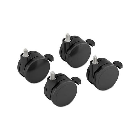 Height-Adjustable Base Caster Add-On Kit Black, 4/Pack