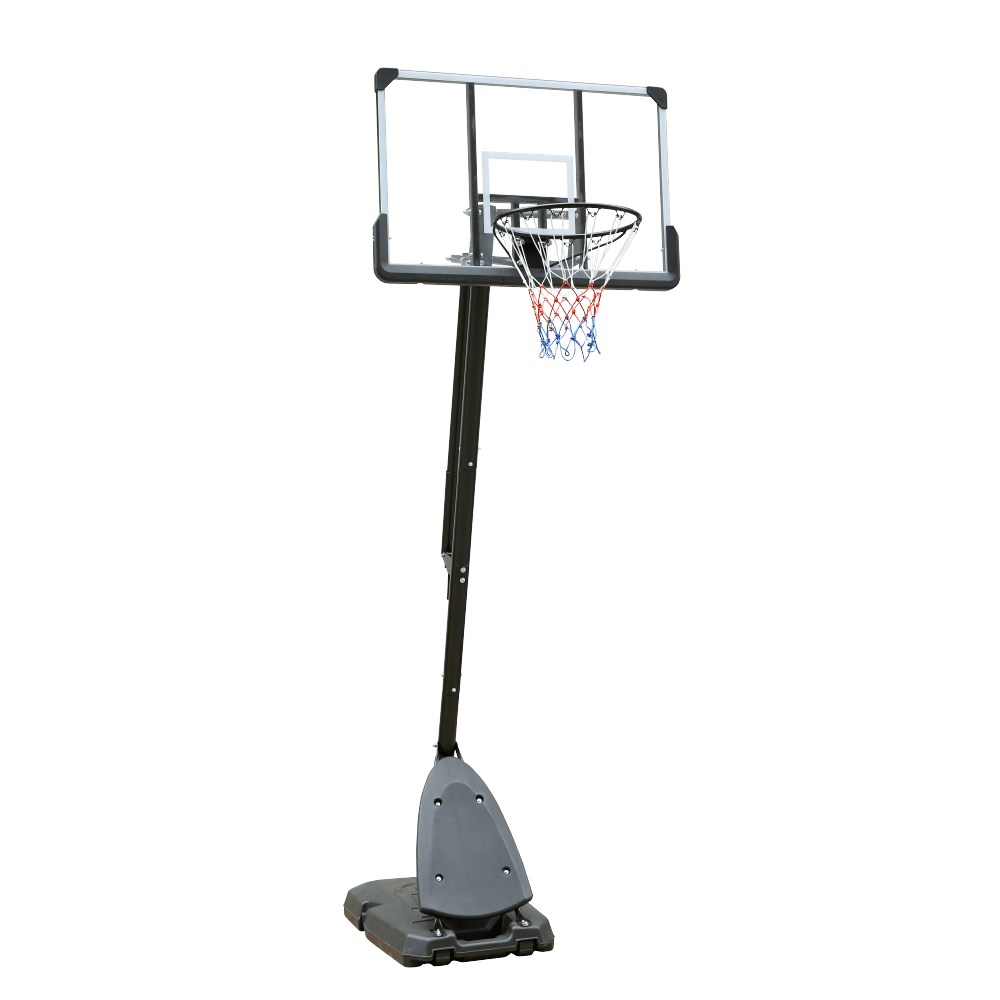 Height Adjustable Basketball Hoop, 7.5 to 10ft Adjustable Basketball Stand with 44 Inch Backboard, Portable Basketball Goal System with Stable Base and Wheels, Use for Outdoor