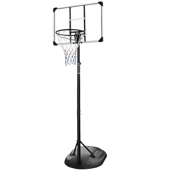Height-Adjustable Basketball Hoop 7.5ft - 9.2ft Portable Basketball Goals, 32 Inch Background with Wheels System