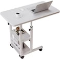 thumbnail image 1 of Height Adjustable C Table Mobile Laptop C Shaped End Table, Couch Desk with Wheels, Couch Side Table with Storage Drawer for Living Room Bedroom, 1 of 8