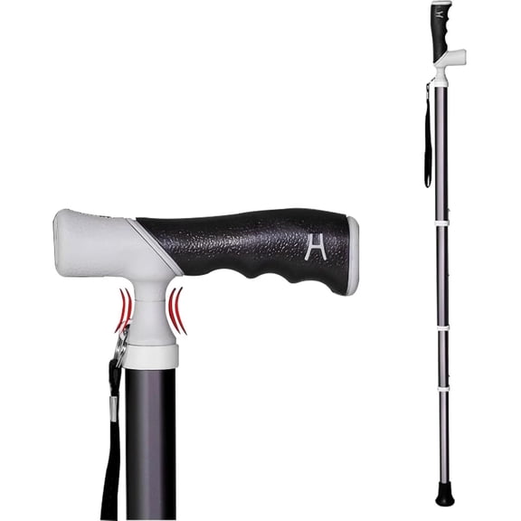 Height Adjustable Cane Wonderful Cane 105Cm/41In Telescopic Blind Cane Folding Hiking Cane for Elderly and Mountaineers(A,38~105cm)