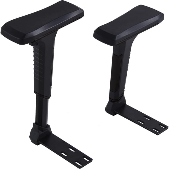 Height Adjustable Chair Armrest Pair, Gaming Boss Chair Arms Set Replacement 4D (Black)