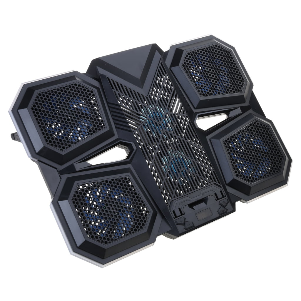 Height Adjustable Cooling Pad Laptop Cooling Pad with 6 Cooling Fan LCD Screen