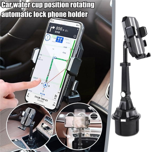 Height Adjustable Cup Holder Phone Mount Bracket