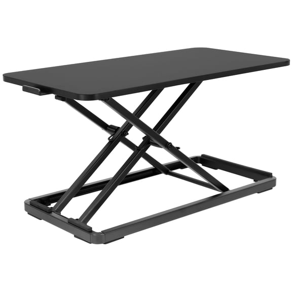 Height Adjustable Desk Riser Stand, Standard Black, X-Design, 23.6 x 11.8