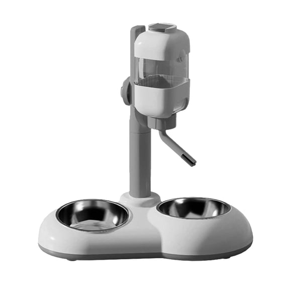 Height Adjustable Dog Feeder Waterer Puppy Food Bowl Water Feeder Large Capacity Raised Adjustable Height